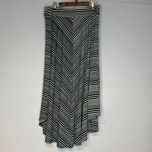 JOHNPAULRICHARD XL BLUE & CREAM SKIRT